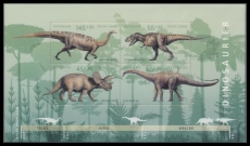 FRG MiNo. Block 73 (2687-2690) ** Youth 2008: Dinosaur, sheetlet, MNH