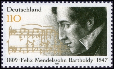 FRG MiNo. 1953 ** 150th anniversary death of Felix Mendelssohn Bartholdy, MNH