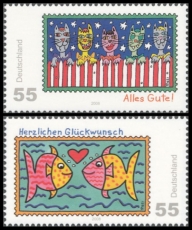 FRG MiNo. 2644-2645 set ** Post: Greeting Stamps, MNH