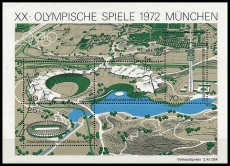 FRG MiNo. Block 7 (723-726) ** Summer Olympic Games Munich (V), sheetlet, MNH