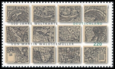 BRD MiNr. 2598 ** 500 Jahre Weltkarte von Martin Waldseemüller, postfrisch