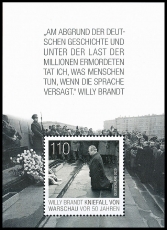 BRD MiNr. Block 87 (3579) ** Willy Brandt: Kniefall Warschau vor 50 J., postfr.