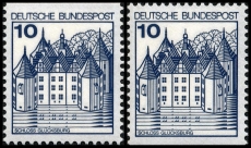 FRG MiNo. 913CII-913DII ** Castles & Palaces, letterset, MNH, cut