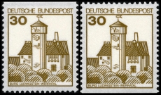 FRG MiNo. 914CII-914DII ** Castles & Palaces, letterset, MNH, cut