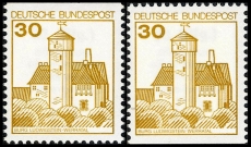 FRG MiNo. 914CI/DI ** Castles & Palaces, letterpress, MNH, cut