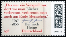 FRG MiNo. 3731 ** 225th birthday Heinrich Heine, MNH