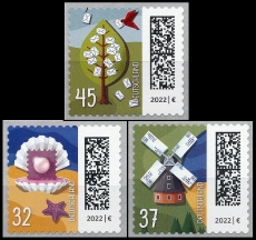 FRG MiNo. 3711-3713 Set ** Definitive series World of Letters, self-adh., MNH