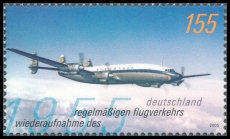 BRD MiNr. 2450 ** 50. Jahrestag Wiederaufnahme regelm. Flugverkehr in D, postfr.