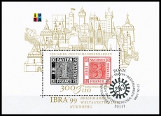 FRG MiNo. Block 46 (2041) **/o Internat. Stamp Exhibition IBRA 99, sheetlet