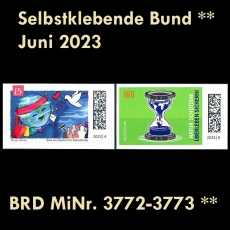 BRD MiNr. 3772-3773 ** Selbstklebende Bund Juni 2023, postfrisch