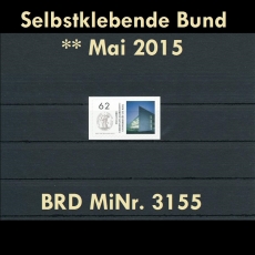 BRD MiNr. 3155 ** Selbstklebende Bund Mai 2015, postfrisch