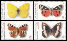 FRG MiNo. 2500-2503 set ** Welfare 2005: Native Butterflies, MNH