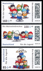 BRD MiNr. 3777-3779 Satz ** Serie Jugend 2023: Mainzelmännchen, postfrisch