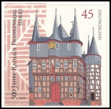 FRG MiNo. 2718 ** 500 years City Hall of Frankenberg, MNH, self adhesive