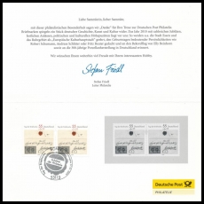 BRD MiNr. 2735 Paar o Tag der Briefmarke 2009, Ersttagsst., philatelist. Danke