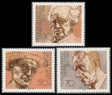 FRG MiNo. 959-961 set ** German literature Nobel Prize winners, MNH