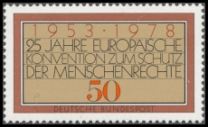 FRG MiNo. 979 ** 25 years Convention for the Protection of Human Rights, MNH