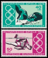 FRG MiNo. 886-887 set ** Summer Olympics 1976, Montreal, MNH