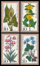 FRG MiNo. 982-985 set ** Welfare 1978: Forest flowers, MNH