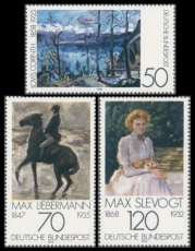 FRG MiNo. 986-988 set ** German Impressionism, MNH