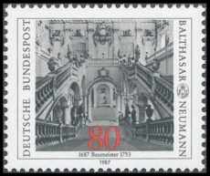 BRD MiNr. 1307 ** 300.Geburtstag von Balthasar Neumann, postfrisch