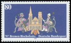 BRD MiNr. 1329 ** 1200.Jahrestag Erhebung Bremens zum Bischofssitz, postfrisch