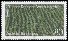 FRG MiNo. 1345 ** 25 years german World Hunger Aid, MNH