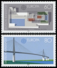 BRD MiNr. 1321-1322 Satz ** Europa: Moderne Architektur, postfrisch