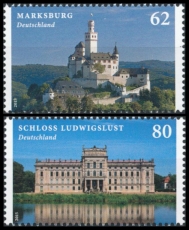 FRG MiNo. 3122-3123 set ** Castles (VI), MNH, wet-adhesive