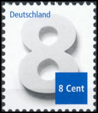 BRD MiNr. 3188 ** Ziffernzeichnung Ergänzungswert 8 Cent, postfrisch