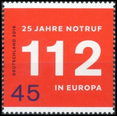 FRG MiNo. 3212 ** 25 years European emergency number 112, MNH