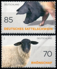 FRG MiNo. 3261-3262 set **  Old and endangered breeds, from block 81, MNH