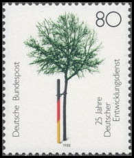 FRG MiNo. 1373 ** 25 years German Development Service, MNH