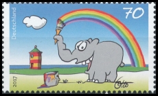 FRG MiNo. 3292 ** Otto Waalkes: Colorful greeting from the Ottifant, MNH