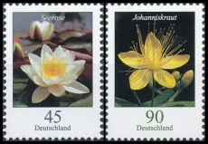 FRG MiNo. 3303-3304 set ** Series Flowers: Water lily & St. Johns wort, MNH