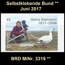 FRG MiNo. 3319 ** Self adhesives Germany june 2017, MNH