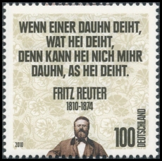 FRG MiNo. 2832 ** 200th birthday of Fritz Reuter, MNH