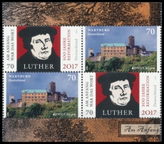 BRD MiNr. 3300,3310 Zusammendruck ** Luther: Reformation & Wartburg, postfrisch