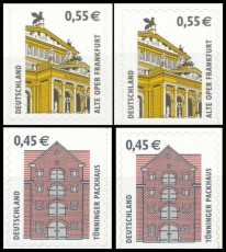 FRG MiNo. 2303 BC-2304 BD set ** attractions, self-adhesive, from stamp set, MNH