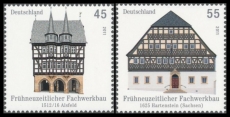 FRG MiNo. 2861-2862 set ** Half-timbered buildings in Germany (II), MNH