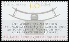 BRD MiNr. 2214 ** 50 Jahre Bundesverfassungsgericht, postfrisch