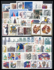 FRG Year 1989 MNH complete MiNo. 1397-1443 + C/D values 1340-1406