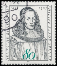 FRG MiNo. 1235 O 350th Birthday of Philipp Jakob Spener, postmarked