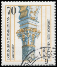 FRG MiNo. 1251 o 300th anniversary of Dominic Zimmermann, postmarked