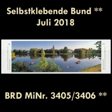 BRD MiNr. 3405/3406 ** Selbstklebende Bund Juli 2018, postfrisch