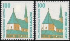 BRD MiNr. 1406C-1406D Satz ** Sehenswürdigkeiten (I), C+D-Wert, postfrisch