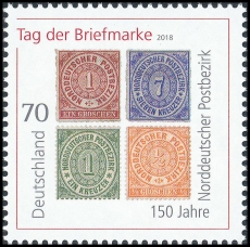 FRG MiNo. 3412 ** Stamp Day 2018: 150 years North German postal district, MNH