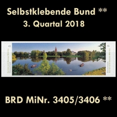 FRG MiNo. 3405/3406 ** Self-adhesives Germany Q3 2018, MNH
