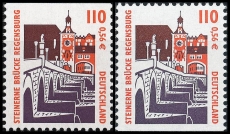 BRD MiNr. 2140C-2140D Satz ** Sehenswürdigkeiten (XXIII): Regensburg, postfrisch