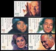 FRG MiNo. 2143-2147 set ** Welfare 2000: German-language film actors, MNH